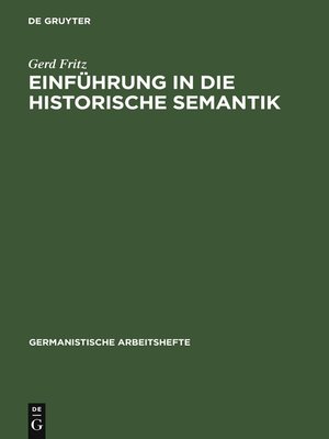 cover image of Einführung in die historische Semantik